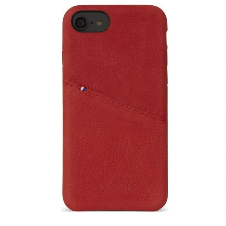Чохол DECODED Leather Back Cover Card Case Red for iPhone SE 2020 / iPhone 8/7/6s/6 (D6IPO7BC3RD)